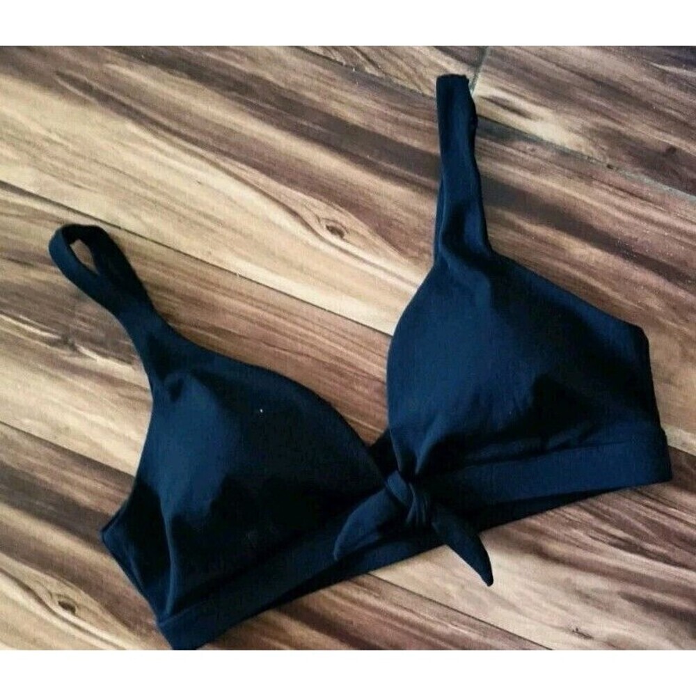 Tavi Noir Front Tie Yoga Sports Bra Size XL Black Padded Activewear Altheisure